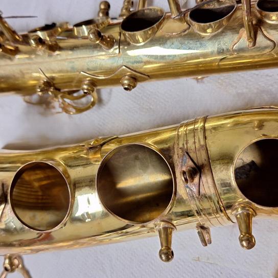 Corpo sax smontato prima del trattamento.